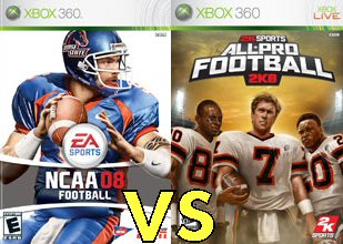 All-Pro Football 2K8 vs NCAA Football 08