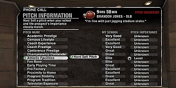 NCAA Football 08 recruiting