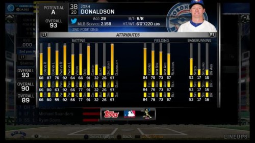 MLB 15 Josh Donaldon Progression