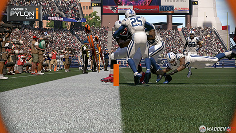 Madden NFL 17 pylon cam